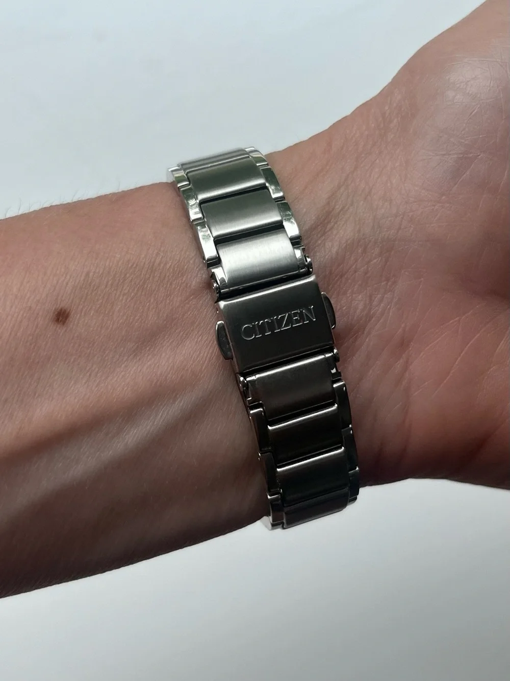 NEW Citizen AU1060-51E Eco-Drive Axiom Watch Stainless, Faceless Black Dial woma